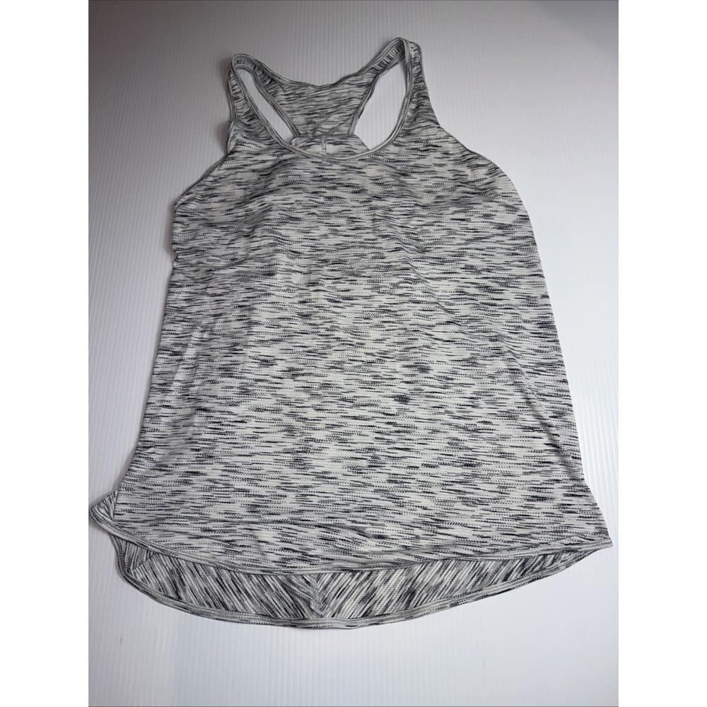 Lululemon Essential Tank Pleated‎ White Gray approximate size M/L